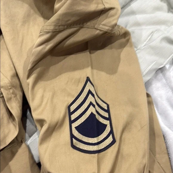 Men's Tan Military Style Shirt/jacket - Picture 4 of 7